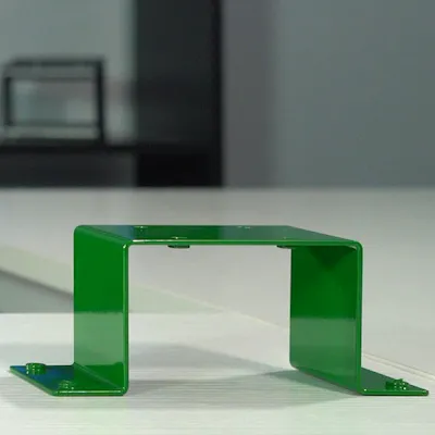 Commonly used like U brackets to contain components, except in this case, the bottom flanges mount to the inside of an enclosure or assembly. A part or component would be mounted to the raised surface of the offset bracket.